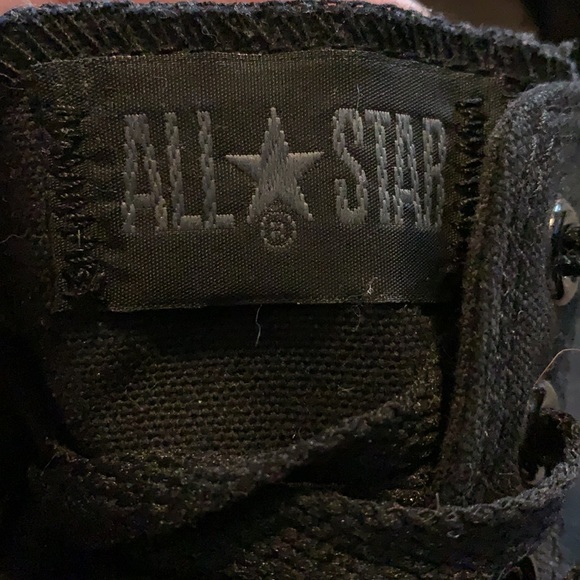 CONVERSE CHUCK TAYLOR ALL STAR SHOES LOW TOP BLACK MONOCHROME - Picture 2 of 4